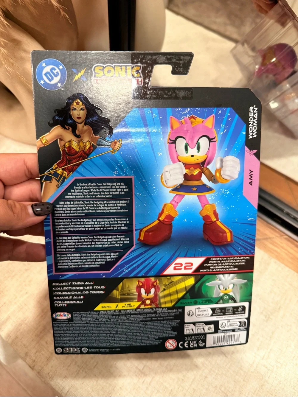 Sonic the Hedgehog Amy Rose Wonder Woman Action Figure - Pink